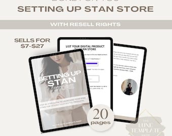 Setting Up Stan Store Guide & Master Resell Rights (MRR) + Private Label Rights (PLR) Done For You ebook | DFY Digital Product | Lead Magnet