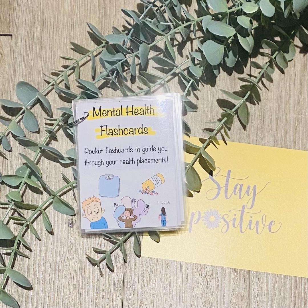Mental Health Flashcards DIGITAL DOWNLOAD - Etsy UK