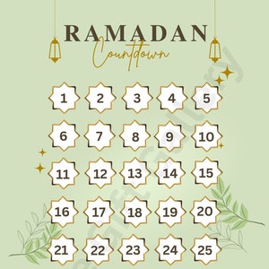printable : Calendrier des horaires du Ramadan – Manuellement