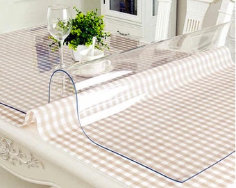 Artwelt Tischdecke Transparent Tischfolie 1.8mm Glasklar Folie Outdoor Tischschutz Wasserdicht Abwaschbar Folie