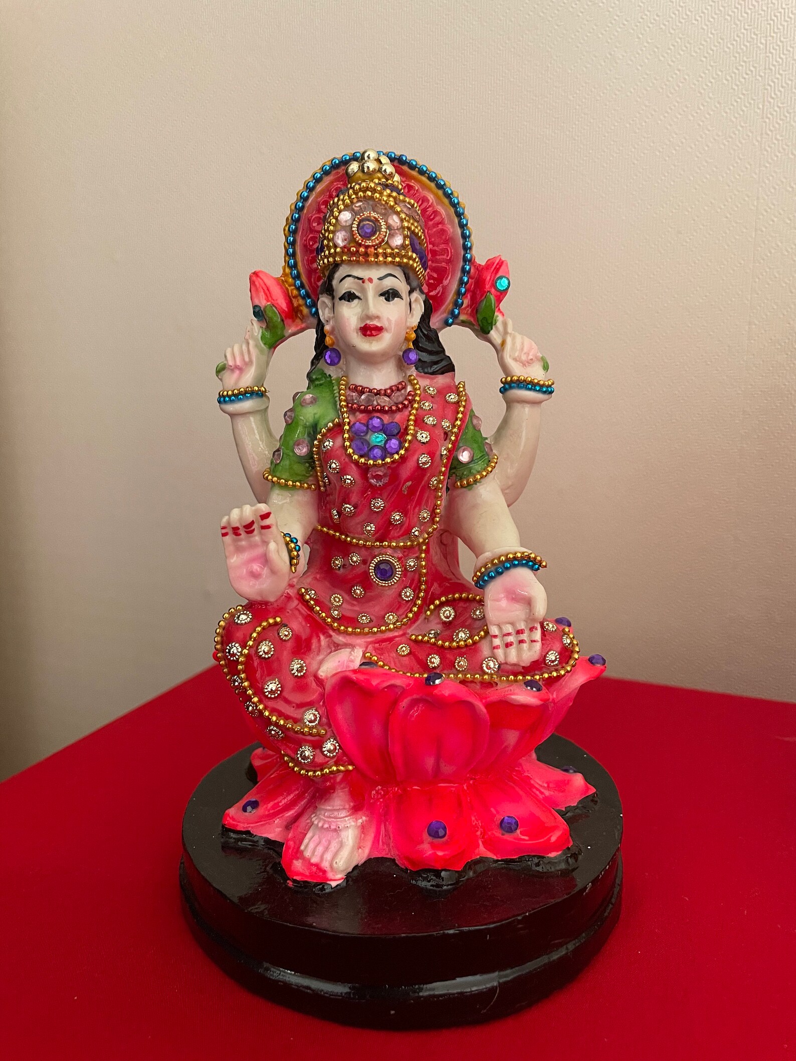 Lakshmi devi statue Hindu goddess worship idol Etsy