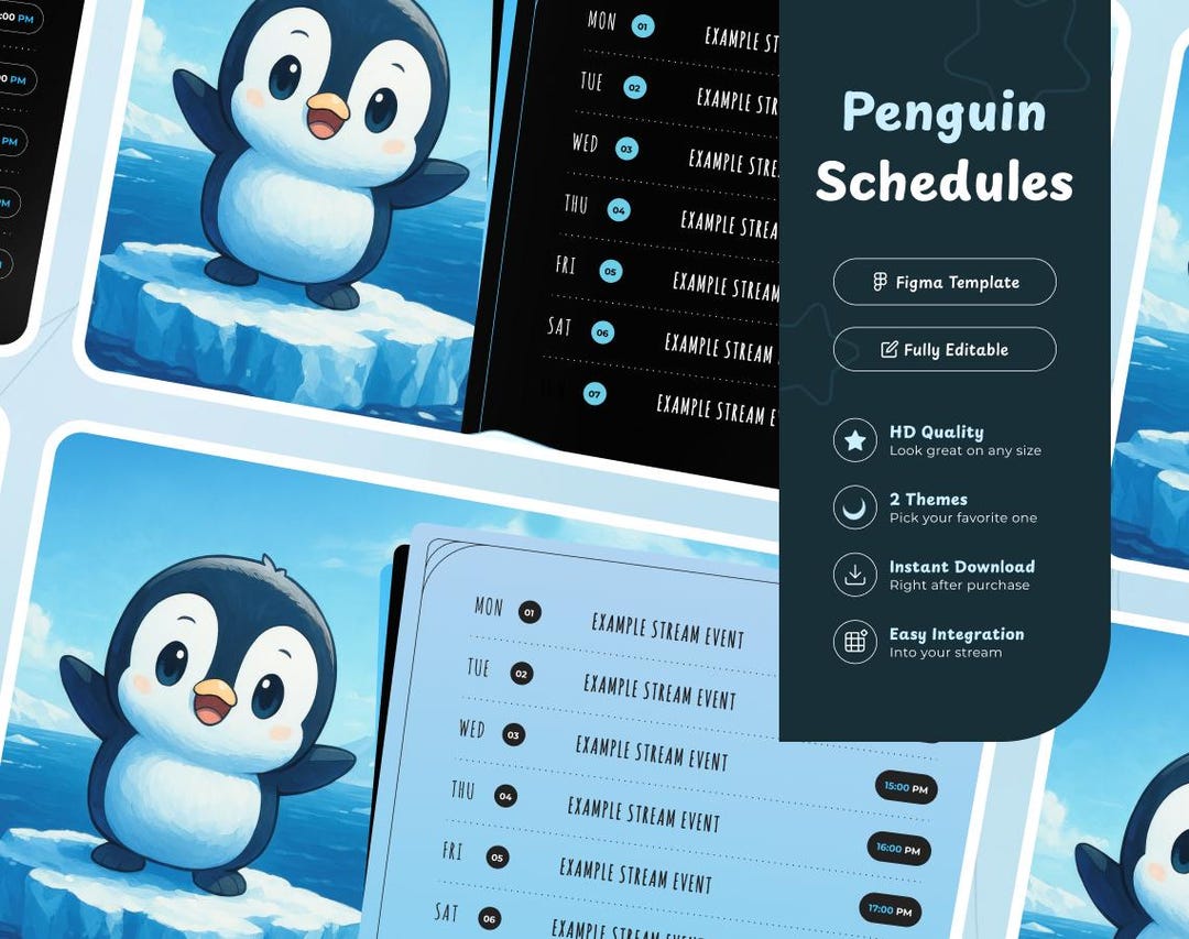 Penguin Stream Schedule | Twitch, Youtube and Discord Schedule | Cute ...