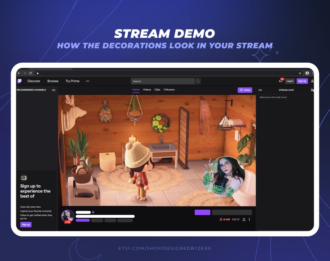 65+ Flower Cam Border for Your Twitch Stream - HD Webcam Overlay ...