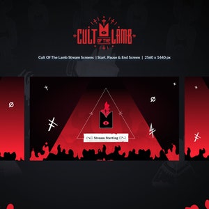 Cult Of The Lamb Inspired Twitch Stream Backgrounds - Start, Pause & Offline