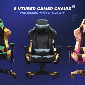 8 VTuber Gaming Chairs - Office Chair For Gamers As A Vtuber Asset For Your Twitch Stream - Lofi Gamer Seats And Background