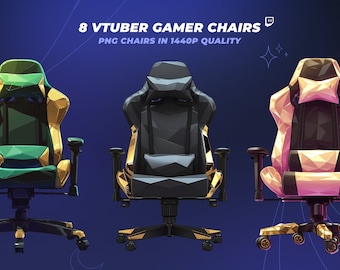 8 VTuber Gaming Chairs - Office Chair For Gamers As A Vtuber Asset For Your Twitch Stream - Lofi Gamer Seats And Background