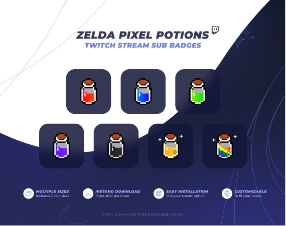 Magic Potion Twitch Badges - Gaming Visuals