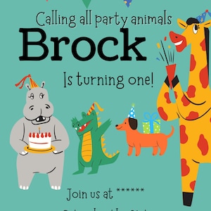 Party Animal birthday theme