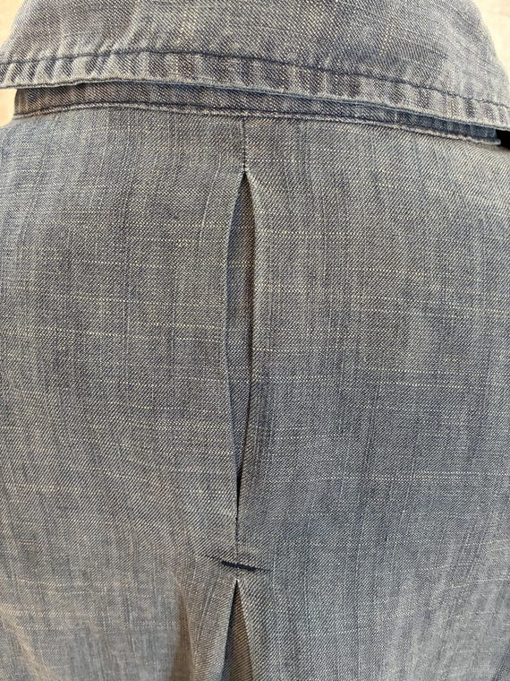 Peruvian Connection Chambray Boyfriend Shirt XL –… - image 4