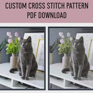Convert Your Picture to Cross Stitch Pattern, Custom Cross Stitch Pattern, Personalized Cross Stitch Includes Pattern Keeper PDF Download