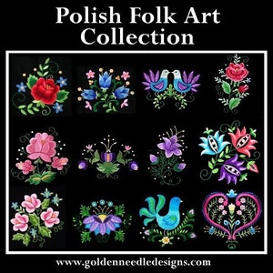 Polish Folk art collection 1 - Machine Embroidery Designs set