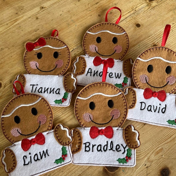 Gingerbread Hanging ornaments - Name Tags