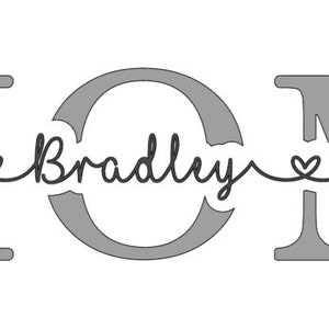 Monogrammi, nomi, file di taglio SVG personalizzati, ideali silhouette Cricut per magliette