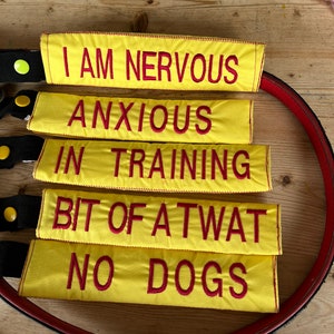 Dog lead covers - Warning sleeve for you dogs lead