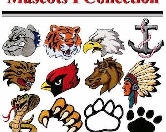 Mascots Collection for  Machine Embroidery Designs - all formats