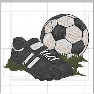 Soccer Football Boots and Ball Embroidery Design 4x4 Etsy UK