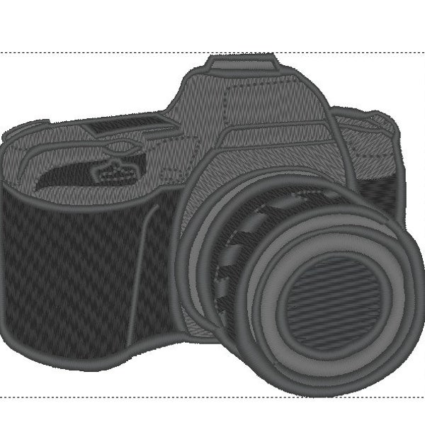 Kamera Stickmuster Design - Digital SLR, DSLR Kameramuster PES