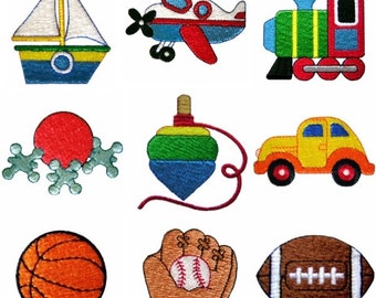 Boys Toy embroidery set of  Machine Embroidery Designs - all formats