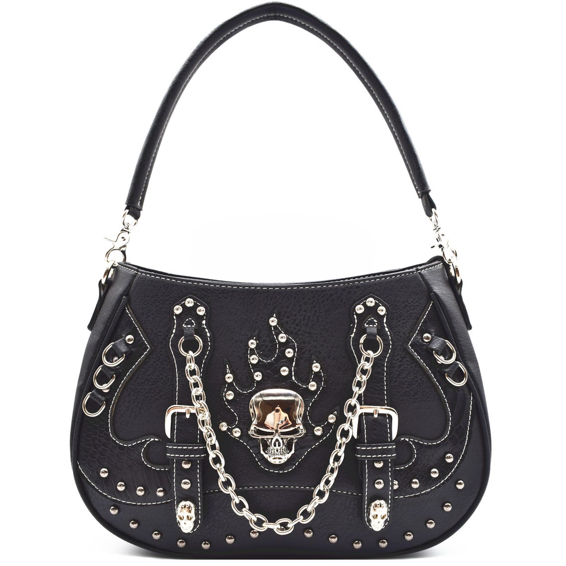 Punk Gothic Skull Chain Concealed Carry Purse Shoulder Bag - Etsy