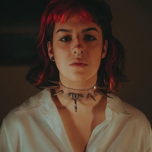 Unisex O-Ring Studded PVC Choker