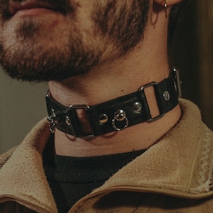 Latex choker mini ring unisex