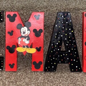 Mickey Mouse letters, Mickey Mouse, Custom letters