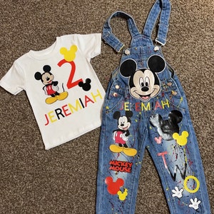 Mickey Mouse overalls, Mickey Mouse birthday outfit