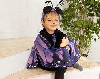 Monarch Butterfly  costume  for boy,  purple butterfly outfit for Halloween, insect costume
