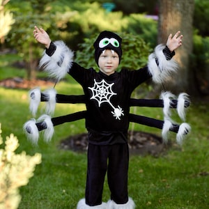 Spooky Spider Costume for boys and girls, Toddler carnival costume. Halloween kids outfit, Handmade insect costume image 1