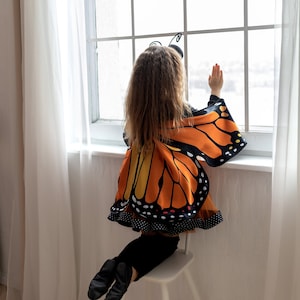 Monarch Butterfly  costume  for girl,  orange butterfly outfit for halloween