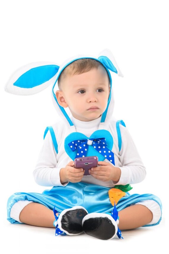 Bunny Costume for Babies Blue Rabbit Costume for Baby Boy Etsy UK