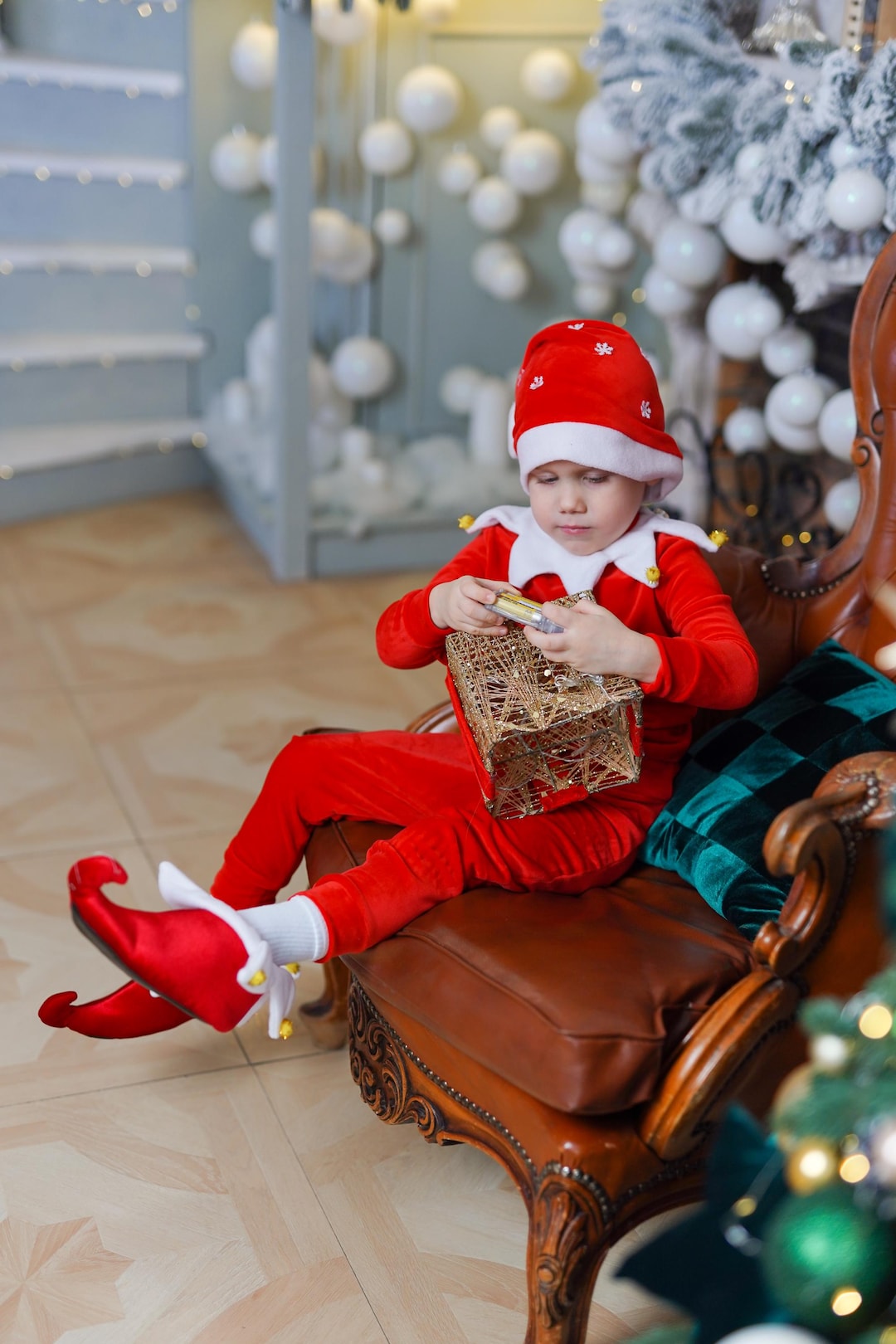 Elfo Vestito Natale Bimbo 18 Mesi Classico Elfo Di Natale Per