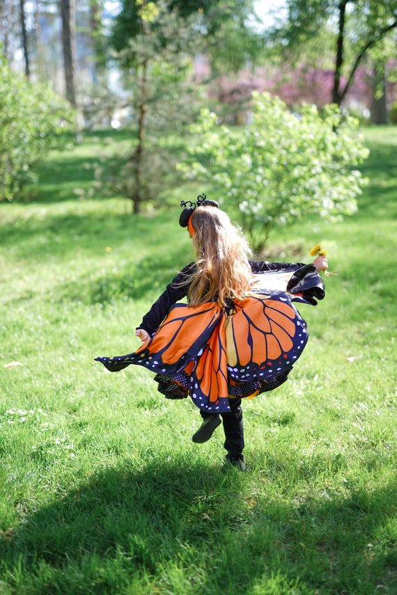 Lozzzyo Costume Farfalla Bambina, Costume Carnevale Bambina da Farfalla Con Gonna, Adesivi, Ali Farfalla, Maschera e Fascia - Costumi Vestito Farfalla Bambino per Carnevale, Halloween, Cosplay