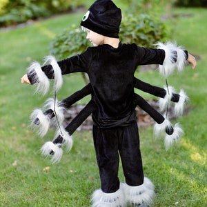 Spooky Spider Costume for boys and girls, Toddler carnival costume. Halloween kids outfit, Handmade insect costume image 9
