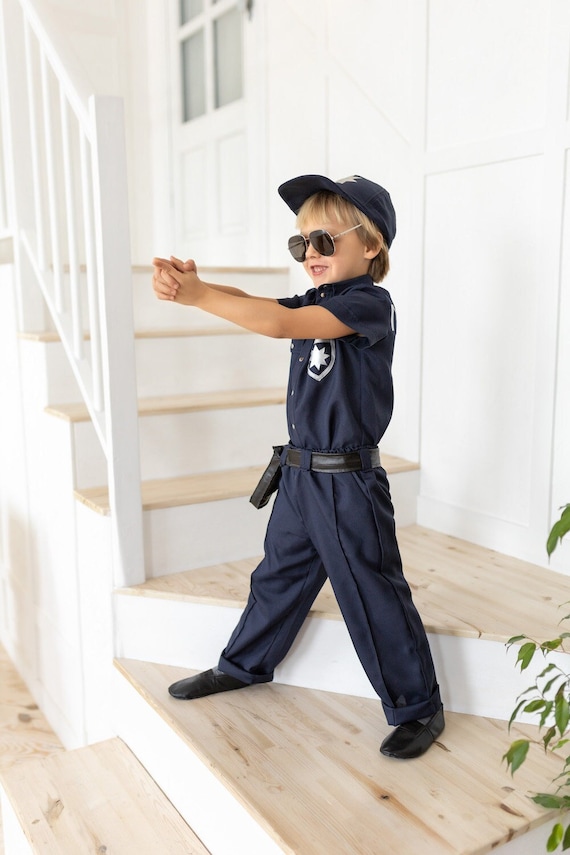 Costumes de policier pour enfants, ensemble de vêtements de police