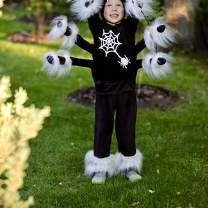 Spooky Spider Costume for boys and girls, Toddler carnival costume. Halloween kids outfit, Handmade insect costume image 4