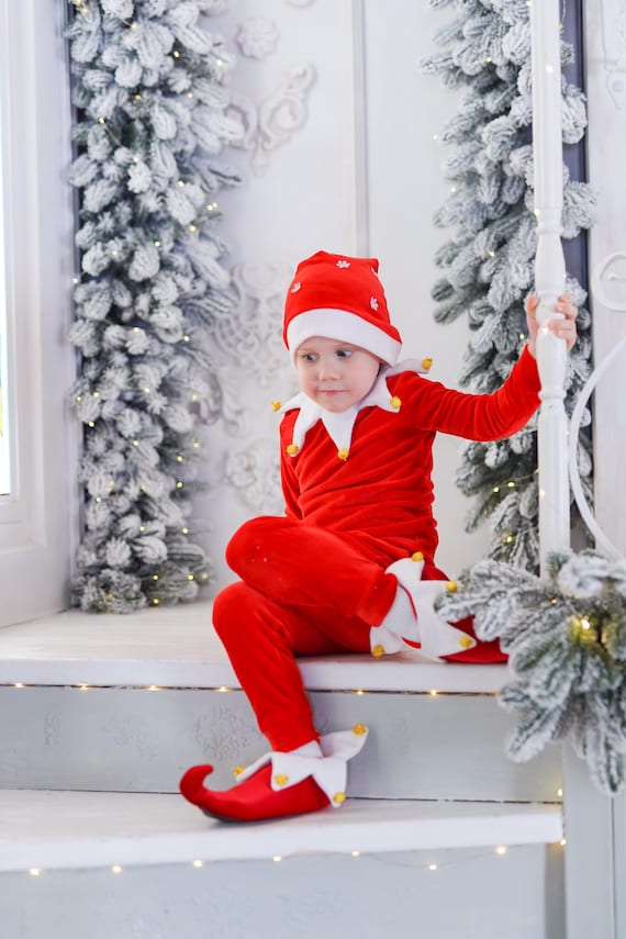 how to dress up like an elf christmas Costume for Boys Child Long Sleeve Dress