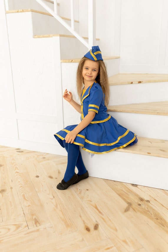 Costume d'hôtesse de l'air pour fille, enfant en bas âge, Costume d'hôtesse  de l'air pour halloween, -  Canada