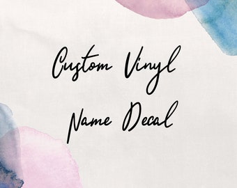 Decalcomania con nome in vinile personalizzato