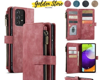Jinghuash Kompatibel mit Samsung Galaxy A50 Hülle,PU Leder Flip Case Brieftasche Bookstyle Ledertasche Wallet Sonnenblume Muster Klapphülle Kartenfächer Lederhülle Handyhülle-Rose rot 