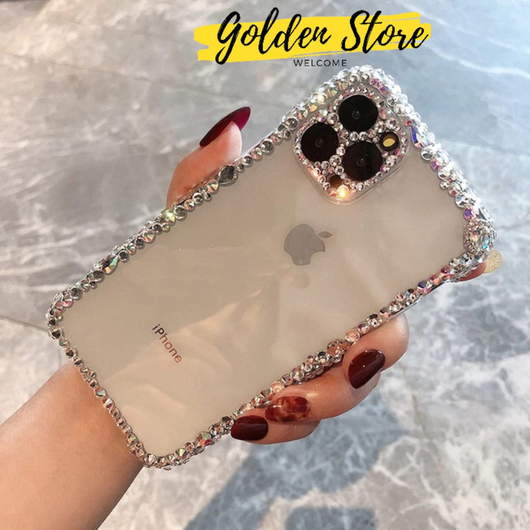Rhinestone iPhone Case Luxury Fashion Bling Rhinestone Gem Diamond Soft