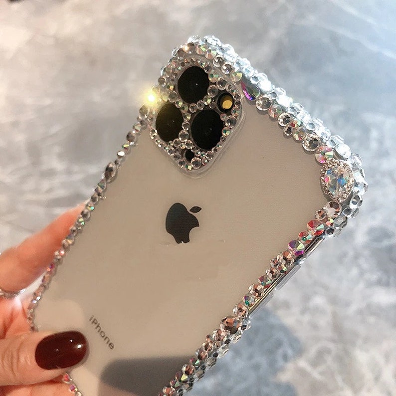 Rhinestone Iphone Case Luxury Fashion Bling Rhinestone Gem Etsy