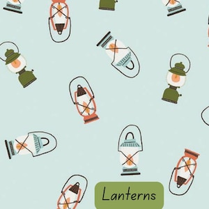 Outdoor Camping fabrics - Lanterns, Great Outdoors.