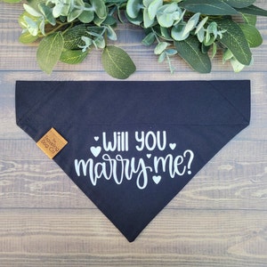 Will You Marry Me? Engagement and proposal over the collar dog or cat bandana