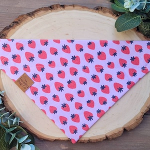 Sweet Strawberry over the collar dog or cat bandana