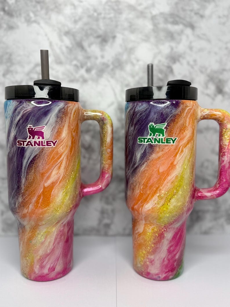 Personalized Rainbow Milkyway 40oz Stanley Tumbler with Handle image 4