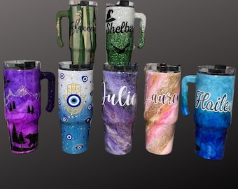 Custom Epoxy 30oz Tumbler with Handle | Gifts | Personalized