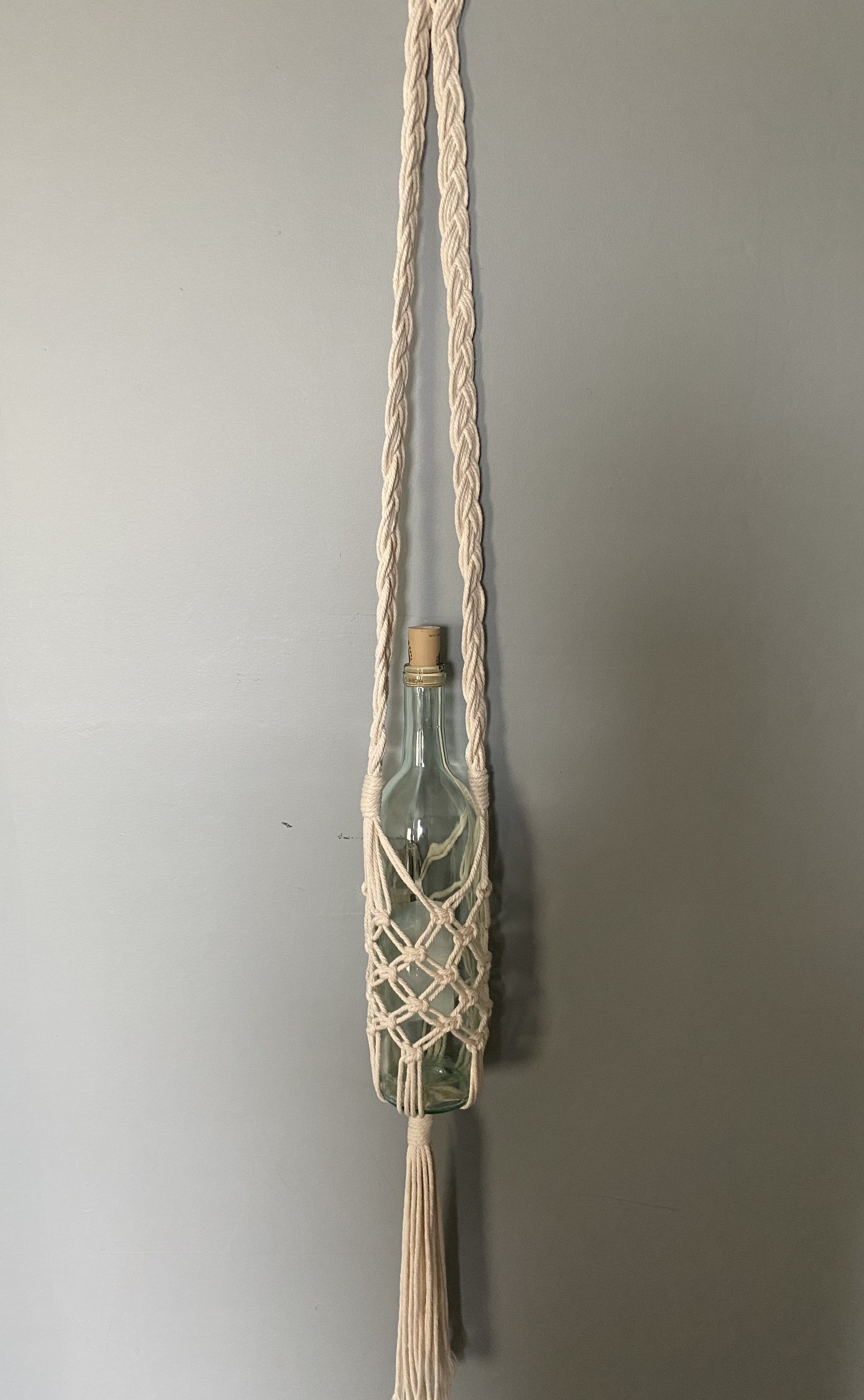 Macramé wine or bottle tote Etsy