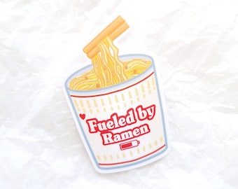 Fueled By Ramen Sticker, Die Cut Water resistant sticker, Laptop Sticker