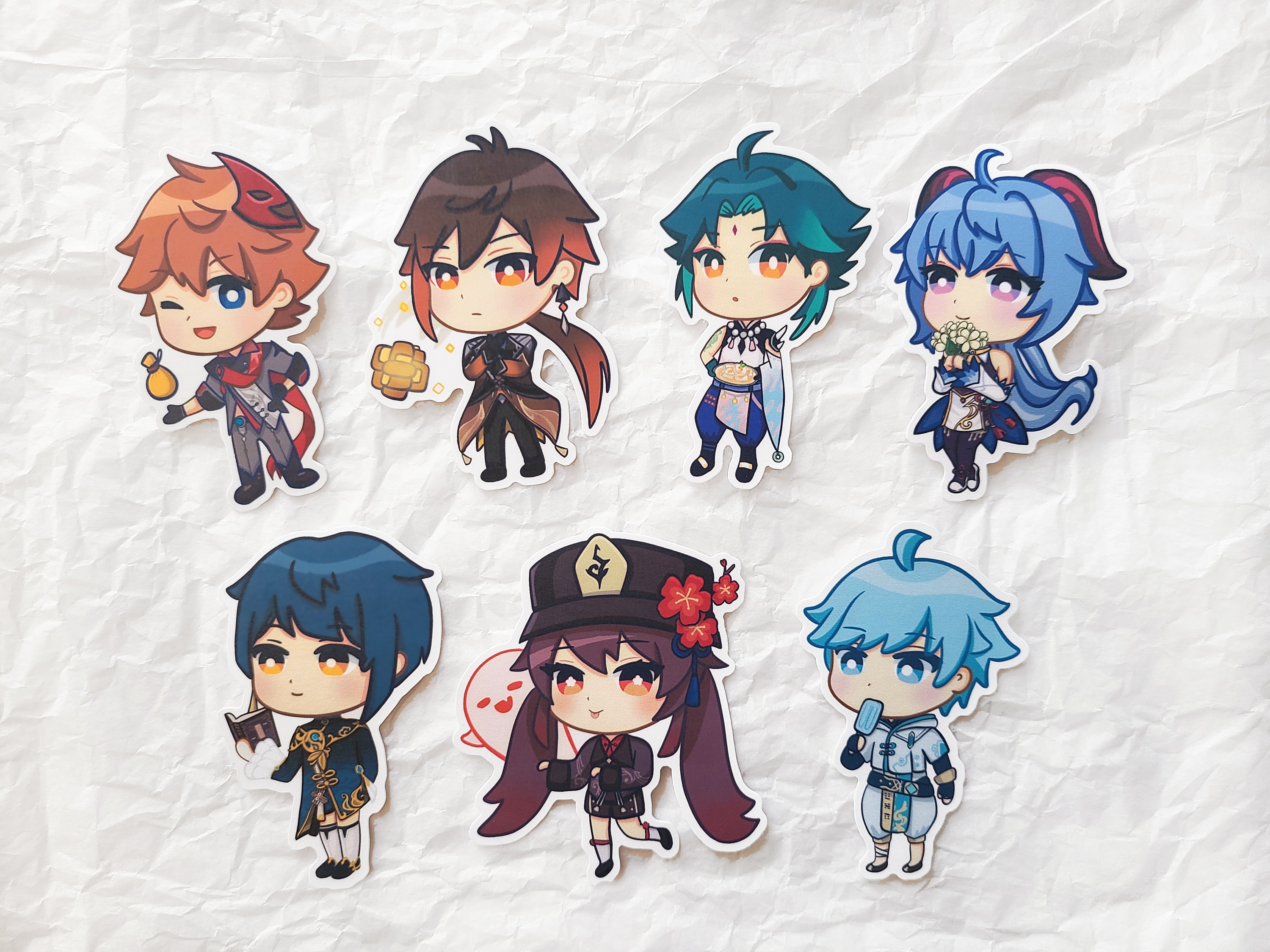 Genshin Lot De 100 Autocollants En Vinyle Imperméable Pour